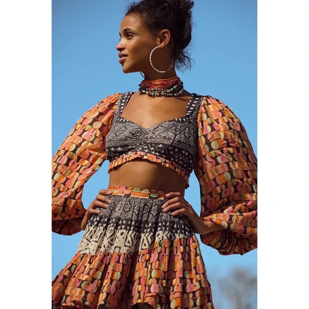 Free People Naomi Printed Skirt Set